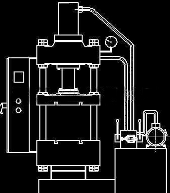 四柱液壓機原理圖